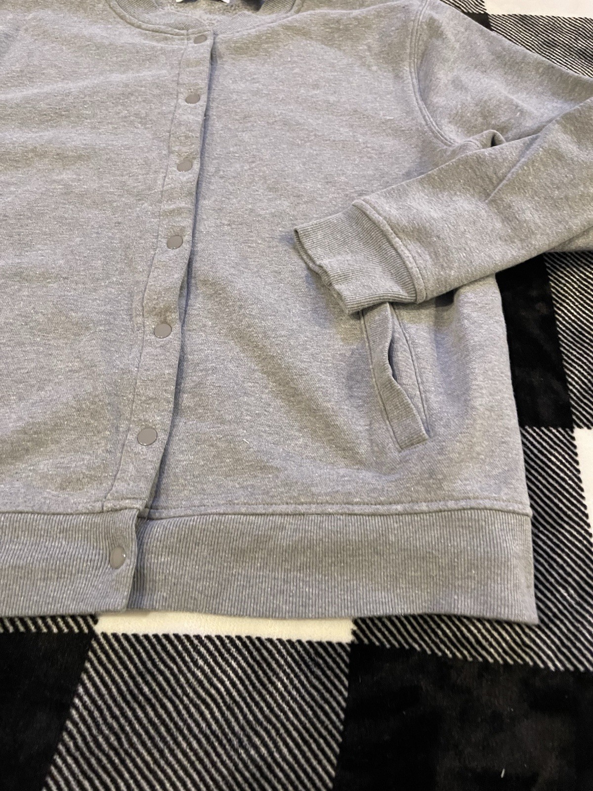 Hasting & Smith Grey Snap Button Sweatshirt - image 2