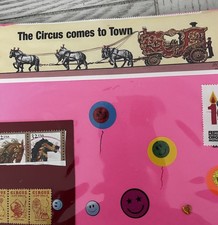 Circus And Clown Stamps  Collage