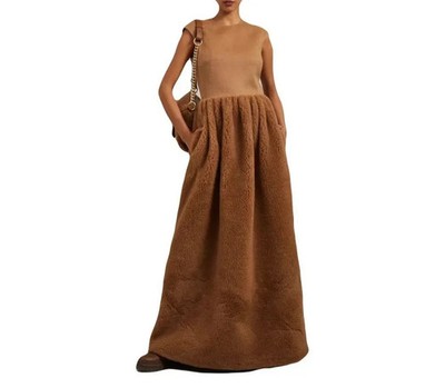  MAX MARA langes Kleid in CAMEL 38IT, 34De, 36Fr, 4US, 6Gb