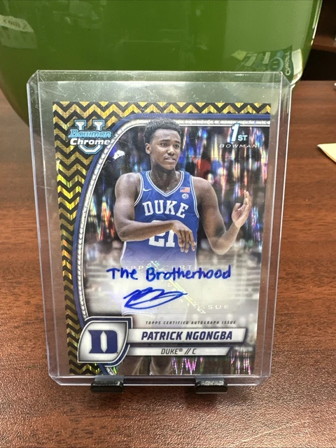24/25 Bowman University Chrome Patrick Ngongba Autographed “the Brotherhood” /24