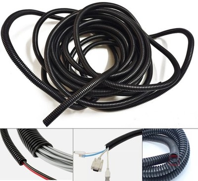 50FT Wire Loom Split Tubing Electric Wires Protector Covers Car Wire Conduit