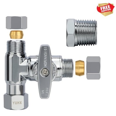 Brass Angle Stop Add-A-Tee Valve for TOTO Washlet Bidet and Handheld Sprayer,...
