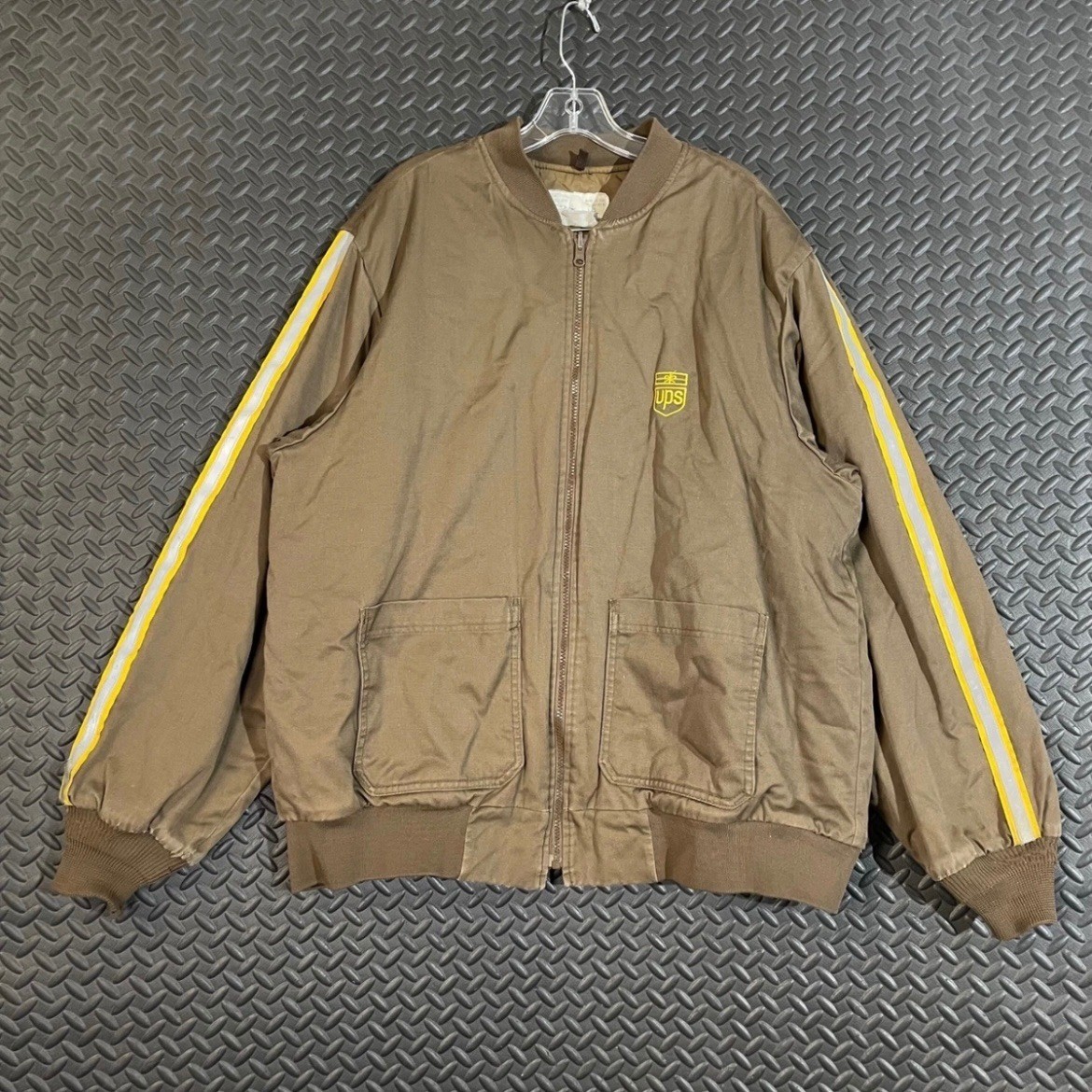 Vintage UPS Brown Jacket Bomber Style Insulated Workwear Uniform Men XL  (46-48) - Main Image