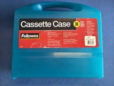 Cassette Tape Storage 90's Fellowes Blueberry Alpha 36 Hard Storage USA Made