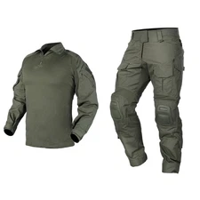IDOGEAR 2024 G3 BDU Combat Uniform Set Shirt & Pants Knee Pads Tactical Military
