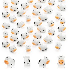 2X(20 Stück Kuh Figuren Resin Kuh Miniatur Tiere Figuren Feengarten9873