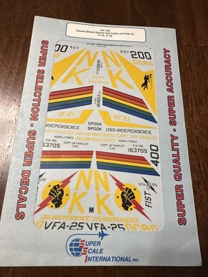 Superscale Decals 320104 1/32 Scale Desert Shield Black Tail CAG CVW14 F-14 F-18