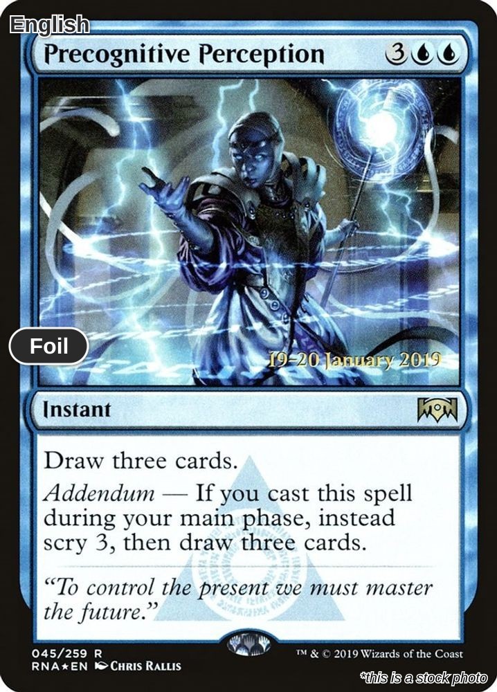 Magic Precognitive Perception 45 Rare Prerelease Cards NM Foil