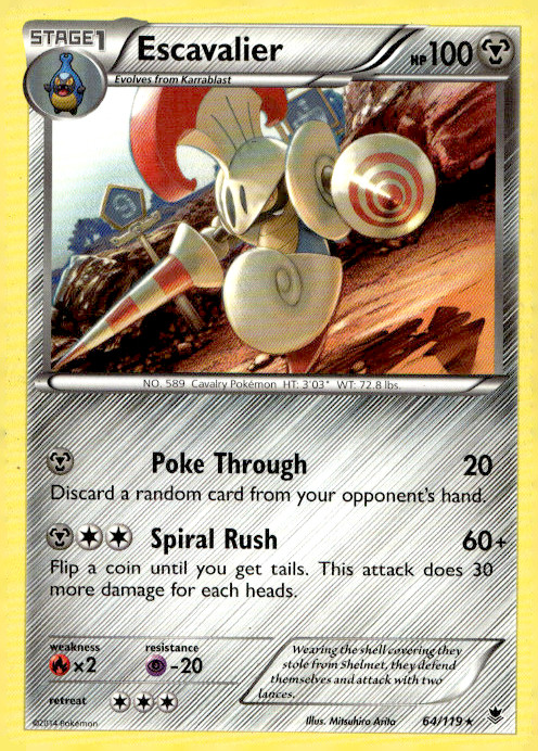 Escavalier 64/119 Rare Regular XY - Phantom Forces HP