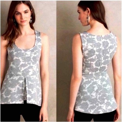 Anthropologie Akemi + Kin Small Floral Peplum Top Sleeveless Romantic Size XS