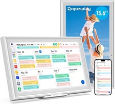 15.6" Smart Digital Family Calendar Touchscreen Planner WiFi 64GB White