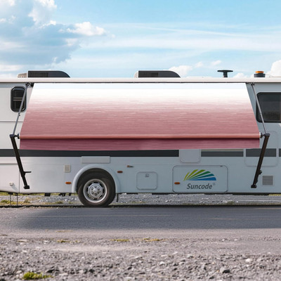 Reinforced RV Awning Fabric Replacement, Heavy-Duty Waterproof Vinyl Canopy with