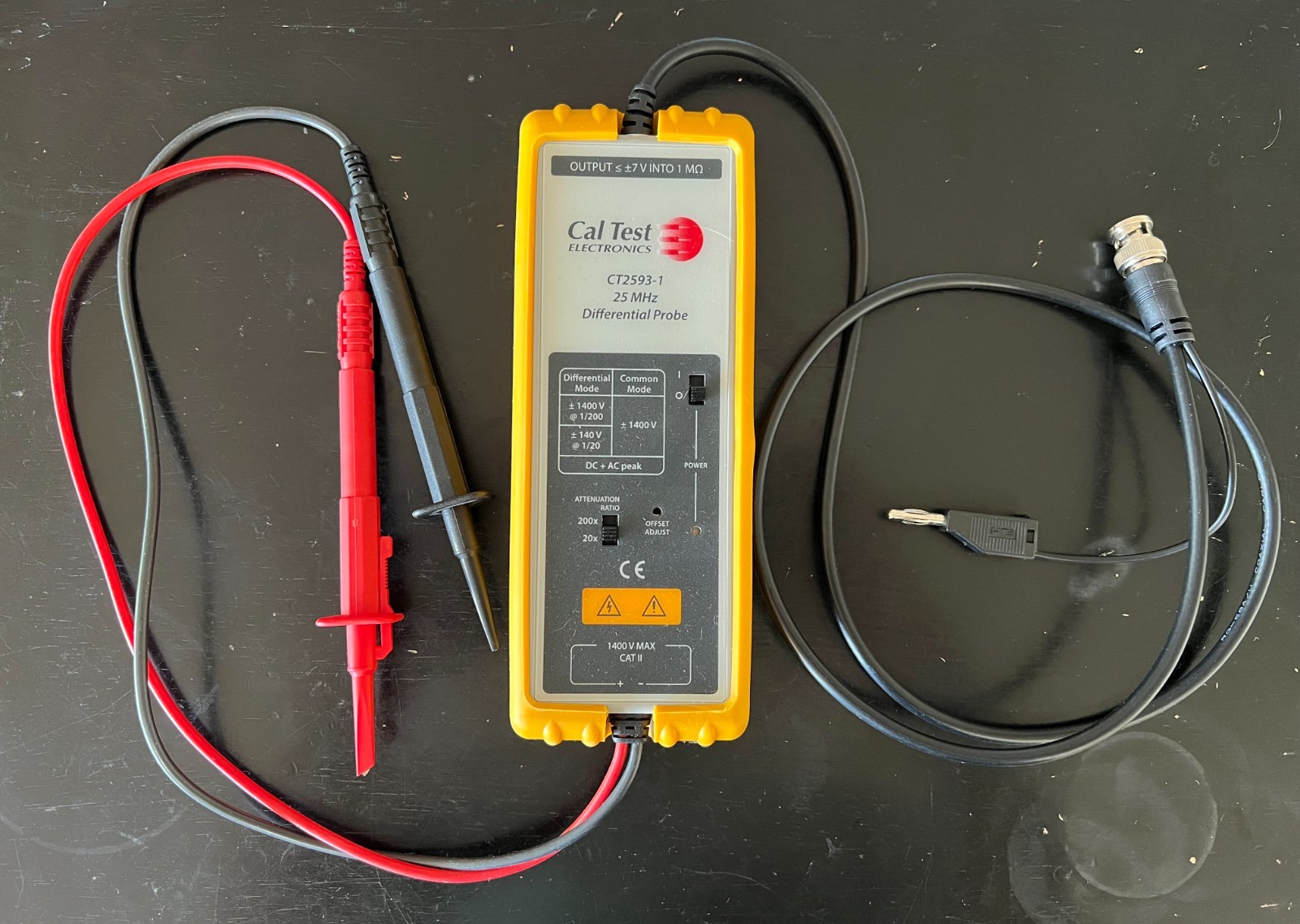 Cal Test CT2593-1 25MHz High Voltage Differential Oscilloscope Probe 1400V
