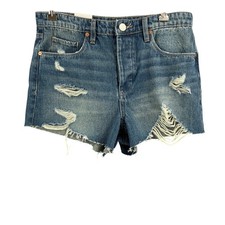 Blank NYC Denim Shorts The Barrow Vintage High Rise ORganic Cotton Size 27 New