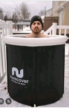 Nurecover Portable Ice Bath Tub 400L Cold Plunge Recovery Barrel Fits Up To 6ft5