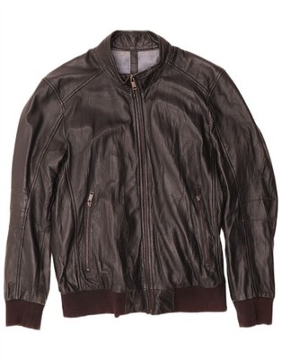 CONBIPEL Herren Lederjacke IT 52 Large Schwarz Leder AQ20
