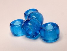 9(mm) LARGE HOLE EUROPEAN STYLE CZECH GLASS PONY CROW SPACER ROUND BEADS 