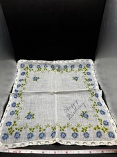 Vintage Floral Happy Birthday Hankerchief