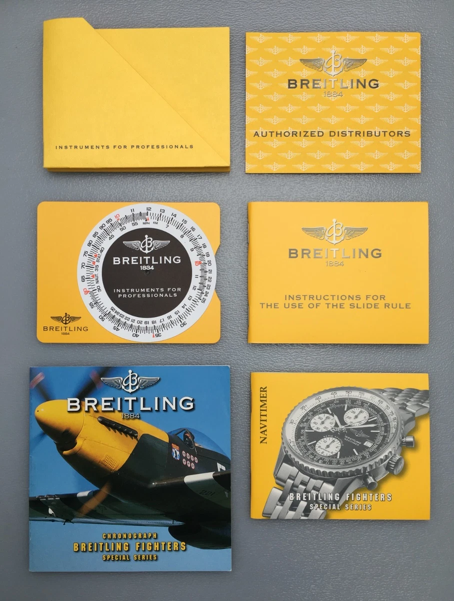 Breitling Navitimer Fighters Edición Especial Instrucciones A13330 Manual Papeles