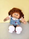 Cabbage Patch Kids Girl Red Corn Silk hair, Brown eyes Blue Gingham Outfit 1986