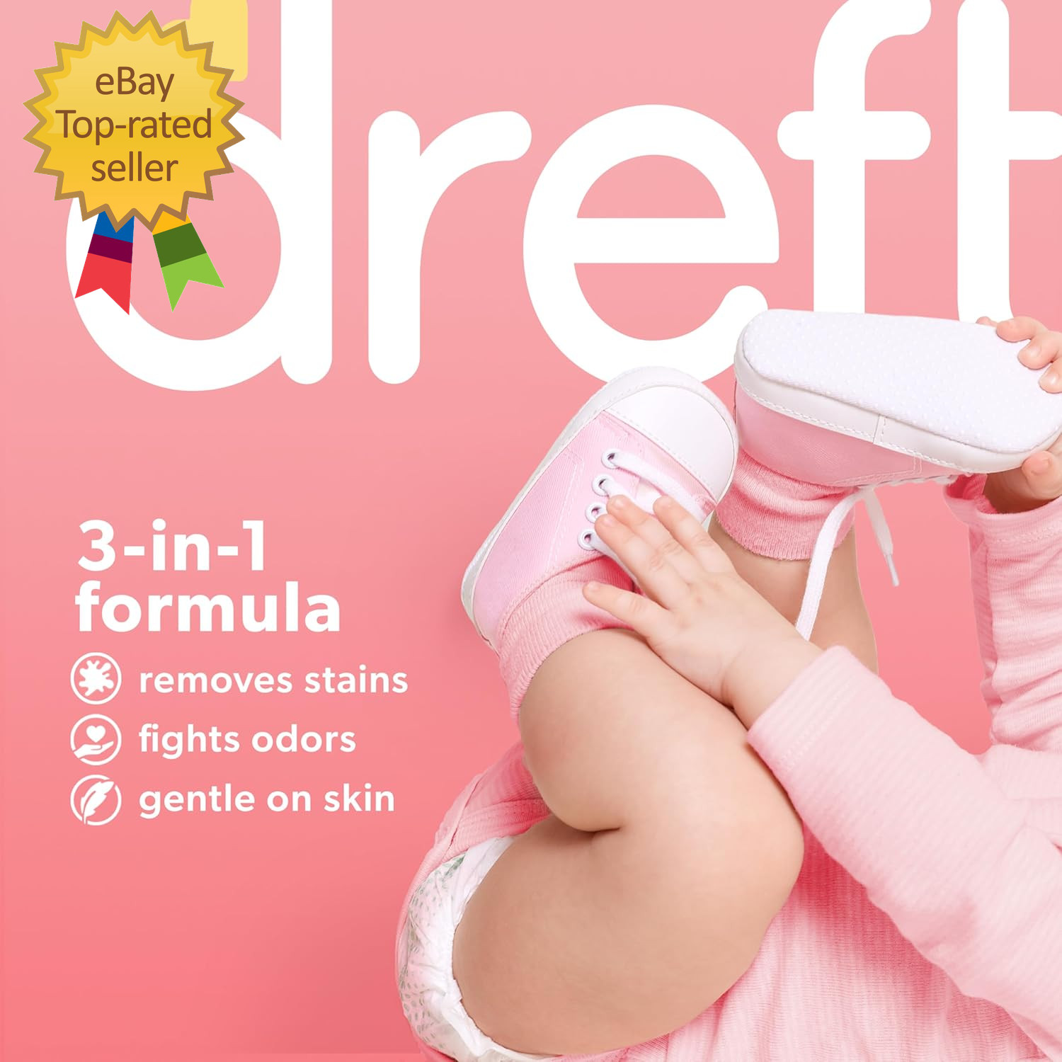 Dreft Stage 1 Newborn Baby Liquid Laundry Detergent, Gentle on Sensitive Skin, H
