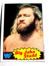 1985 WWF Wrestling #12 BIG JOHN STUDD Pulled From Sealed Pack