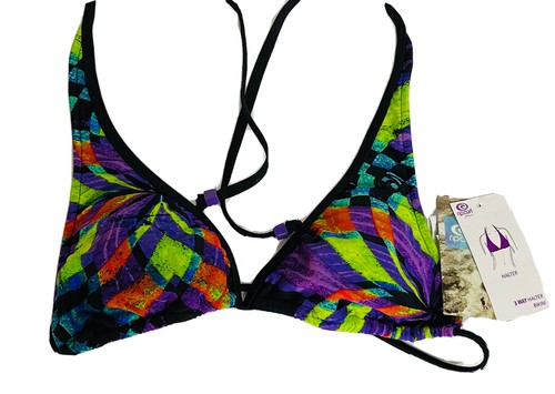 Rip Curl Isla 3 Way Top Triangle Bikini Swim Halter Bandeau Convertible SM New