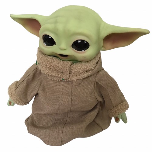 Stars Wars The Mandalorian Baby Yoda Grogu Plush Doll The Child 11" Rubber Head