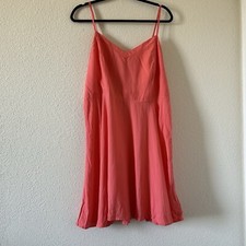 Old Navy Women’s Dress XL Coraly Orange A-line Spaghetti Straps Summer Sun dress