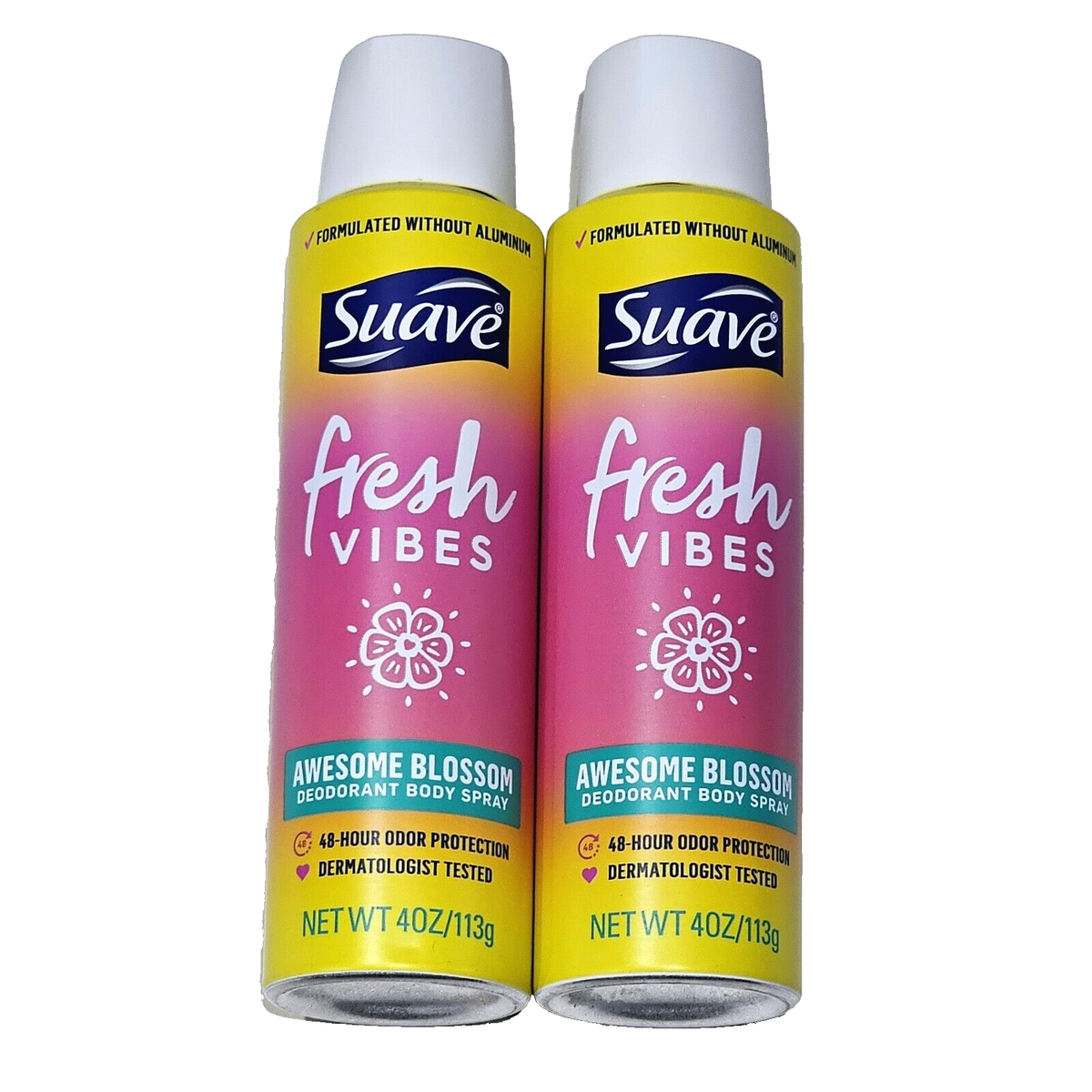 Pack Suave Fresh Vibes Awesome Blossom Deodorant Body Spray 48hr  Protection