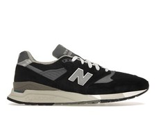 New Balance 998 NB Made In USA Black Silver Sneakers U998BL Mens Size