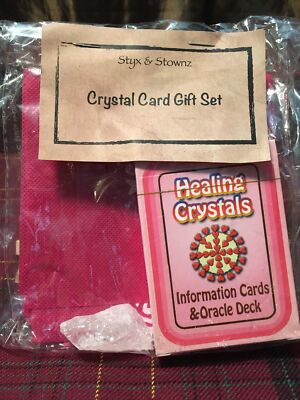 Healing Crystal Information and Oracle Card Gift Set Clear Quartz