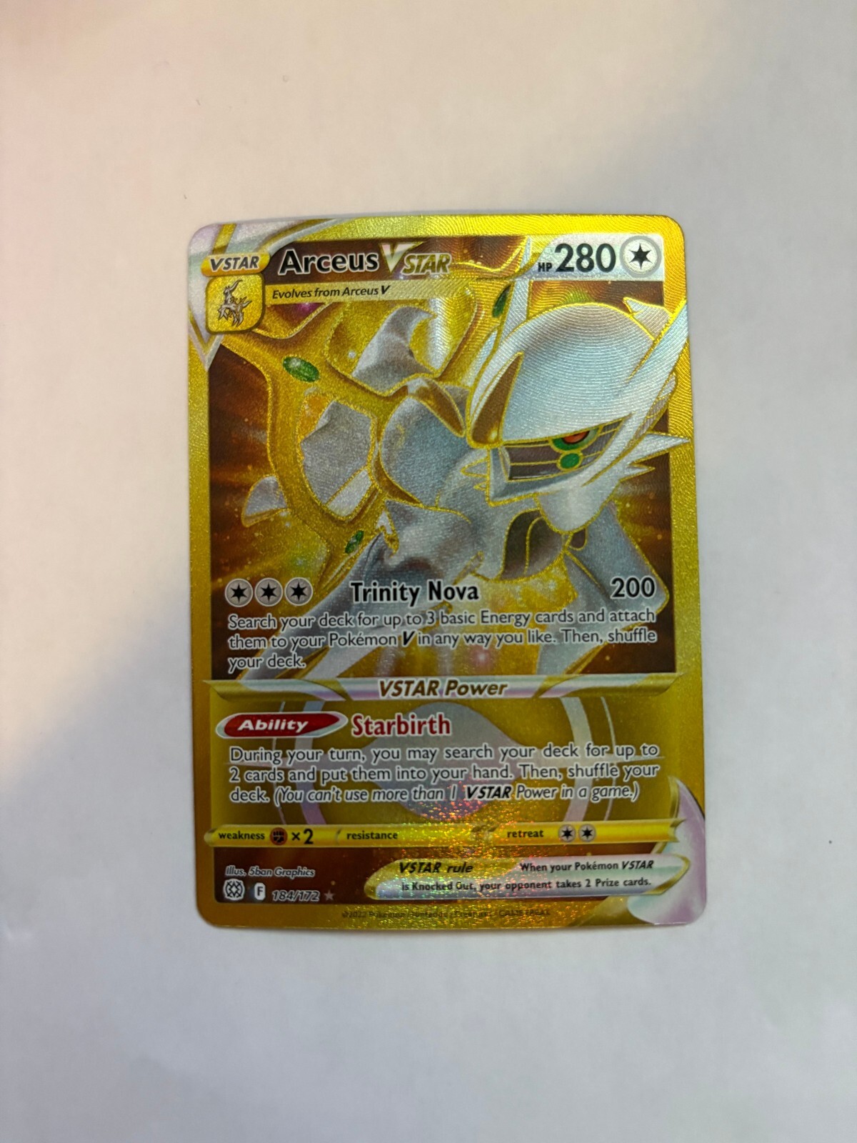 Arceus VSTAR (Secret) 184/172 Swsh09: Brilliant Stars Holo