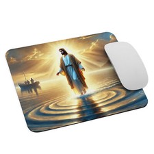 Mouse pad Jesus Christ walks on water Christianity anti slip mouse pad