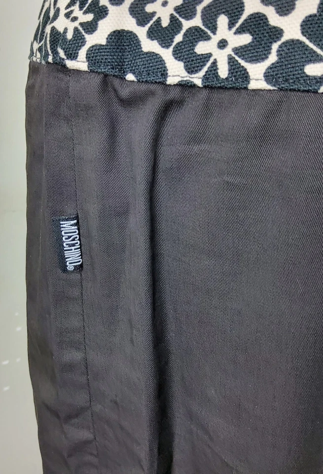 Falda lápiz Moschino para mujer con cremallera lateral negra blanca talla 8 Foto 4 de 4