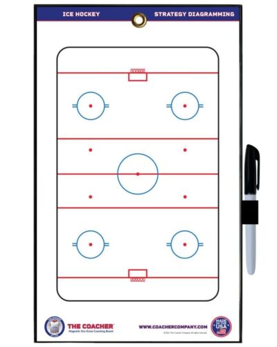 Premium Coacher Magnetic Ice Hockey Dry Erase Coaching Clipboard ~ Coach Board - Picture 2 of 9