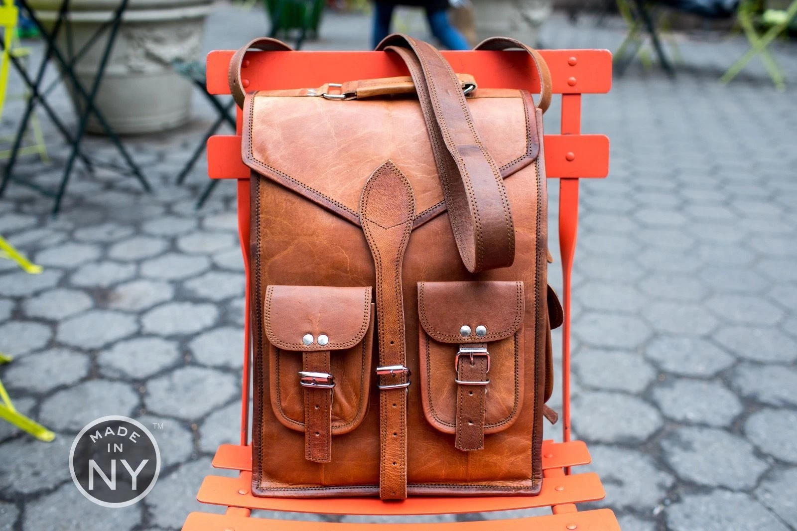 Leather Backpack Bag Men Laptop Shoulder Satchel Vintage Travel Rucksack School