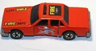 Vintage Hot Wheels Mattel 1983 Diecast Toy Car Fire Department "Damaged door"