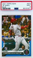 2021 Topps Now Jo Adell RC Blue SP #/49 1st Career Grand Slam Rookie PSA 9 🔥