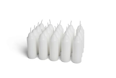 Official 12-Hour White Candles for Candle Lanterns, Clean Burning, Lead-Free,...