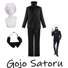Gojo/Satoru Cosplay Costume Jujutsu/Kaisen Wigs Halloween Party Show Set