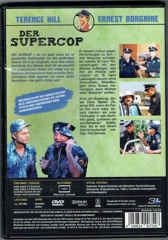 DVD DER SUPERCOP Terence Hill + Ernest neuwertig eBay