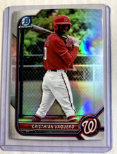 2022 Bowman Draft #BDC-64- CRISTHIAN VAQUERO Refractor Rookie RC