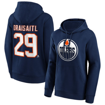 Edmonton Oilers Damen Hoodie NHL Leon Draisaitl 29 Kapuzenpullover - Neu