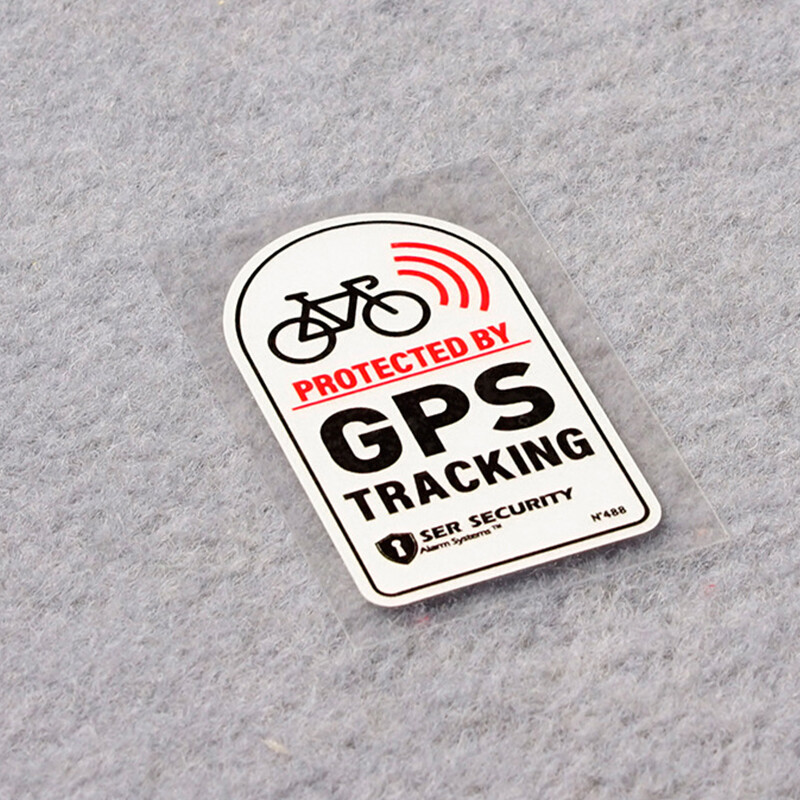 GPS TRACKING Alarm Sticker Reflective WARNING Motorcycle Bike Anti