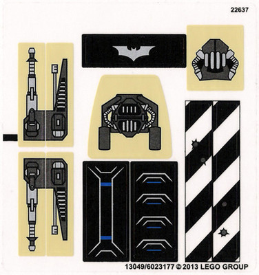 メイ LEGO 76001 - Batman - The Bat vs. Bane: Tumbler Chase - STICKER