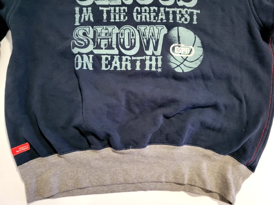 Suéter ESPN Vintage Años 80 Para Hombre Grande Azul Gris Pullover Logo Original Retro Foto 3 de 4