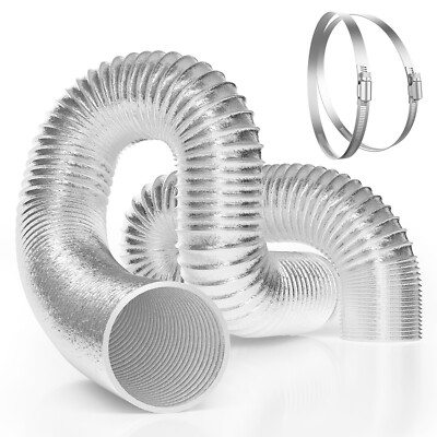 VIVOSUN 20cm 7,6m Abluftschlauch Flexibler Luftkanal aus Aluminium für Belüftung