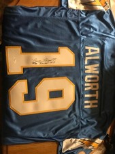 HOFer Lance Alworth Signed San Diego Chargers Reebok Jersey 3 Inscriptions JSA