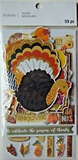 THANKSGIVING Holiday Recollections Stickers 668337 NEW turkey pumpkin leaves